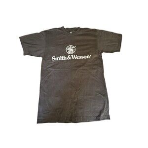 Smith & Wesson T-Shirt Unisex Medium NWT Black Graphic Logo Short Sleeve Tee⁠